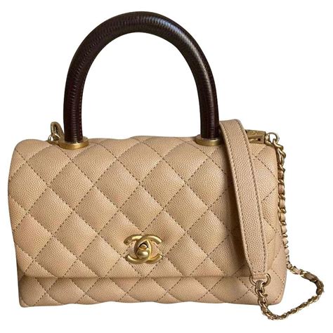 chanel brown leather coco& 39